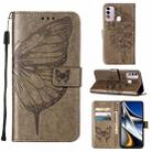 For Itel P37 / Vision 2s Embossed Butterfly Leather Phone Case(Grey) - 1