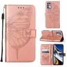 For Infinix Note 11i Embossed Butterfly Leather Phone Case(Rose Gold) - 1