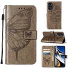 For Motorola Moto G Stylus 5G 2022 Embossed Butterfly Leather Phone Case(Grey) - 1