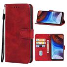For Motorola Moto E7 Power 2021 Leather Phone Case(Red) - 1