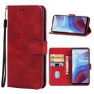 For Motorola Moto G Power 2021 Leather Phone Case(Red) - 1