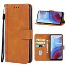 For Motorola Moto G Power 2021 Leather Phone Case(Brown) - 1