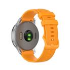 For Garmin Active Small Plaid Silicone Watch Band(Orange) - 1