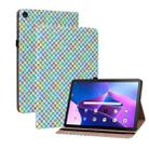 For Lenovo Tab M10 Plus 10.6 3rd Gen. Color Weave Leather Tablet Case with Holder(Rainbow) - 1