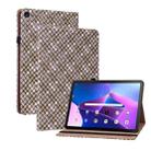 For Lenovo Tab M10 Plus 10.6 3rd Gen. Color Weave Leather Tablet Case with Holder(Brown) - 1