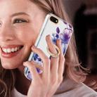 For iPhone SE 2022 / SE 2020 / 8 / 7 Ring IMD Flowers TPU Phone Case(Purple Begonia) - 2