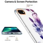 For iPhone SE 2022 / SE 2020 / 8 / 7 Ring IMD Flowers TPU Phone Case(Purple Begonia) - 4