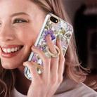For iPhone SE 2022 / SE 2020 / 8 / 7 Ring IMD Flowers TPU Phone Case(Purple Peony) - 2