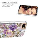For iPhone SE 2022 / SE 2020 / 8 / 7 Ring IMD Flowers TPU Phone Case(Purple Peony) - 3