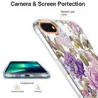 For iPhone SE 2022 / SE 2020 / 8 / 7 Ring IMD Flowers TPU Phone Case(Purple Peony) - 4
