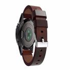 For Garmin Fenix 5S (Not Quick Release) Leather Watch Band(Coffee) - 1
