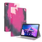 For Lenovo Tab M10 Plus 10.6 3rd Gen. Watercolor Pattern Skin Feel Magnetic Leather Tablet Case(Berry) - 1