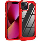 For iPhone 13 TPU + PC Lens Protection Phone Case(Red) - 1