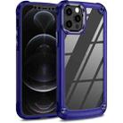 For iPhone 12 / 12 Pro TPU + PC Lens Protection Phone Case(Blue) - 1