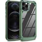 For iPhone 12 / 12 Pro TPU + PC Lens Protection Phone Case(Green) - 1