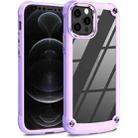 For iPhone 12 / 12 Pro TPU + PC Lens Protection Phone Case(Purple) - 1
