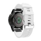 For Garmin Fenix 5S Silicone Watch Band(White) - 1