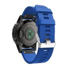 For Garmin Fenix 5S Silicone Watch Band(Sapphire) - 1