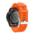 For Garmin Fenix 5S Silicone Watch Band(Orange) - 1