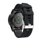 For Garmin Fenix 5S Silicone Watch Band(Black) - 1