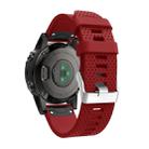 For Garmin Fenix 5S Silicone Watch Band(Red) - 1