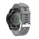 For Garmin Fenix 5S Silicone Watch Band(Gray) - 1