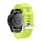 For Garmin Fenix 5S Silicone Watch Band(Lime) - 1