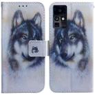 For Infinix Zero X Neo X6810 Coloured Drawing Leather Phone Case(White Wolf) - 1