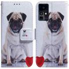 For Infinix Zero X Neo X6810 Coloured Drawing Leather Phone Case(Pug) - 1