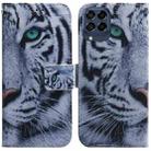 For Samsung Galaxy M33 5G Coloured Drawing Leather Phone Case(Tiger) - 1