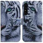 For Sony Xperia 1 IV Coloured Drawing Leather Phone Case(Tiger) - 1