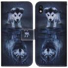 For Sony Xperia Ace III Coloured Drawing Leather Phone Case(Wolf and Dog) - 1