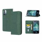 For Nokia G21 / G11 Woven Texture Stitching Magnetic PU Leather Phone Case(Green) - 1