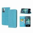 For Nokia G21 / G11 Woven Texture Stitching Magnetic PU Leather Phone Case(Blue) - 1