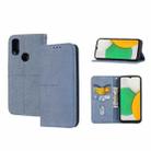 For Kyocera Android One S9 / Digno Sanga Edition Woven Texture Stitching Magnetic PU Leather Phone Case(Grey) - 1