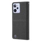 For OPPO Realme C31 4G Global Woven Texture Stitching Magnetic PU Leather Phone Case(Black) - 3