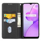 For OPPO Realme C31 4G Global Woven Texture Stitching Magnetic PU Leather Phone Case(Black) - 4