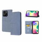 For Xiaomi Redmi 10A Woven Texture Stitching Magnetic PU Leather Phone Case(Grey) - 1