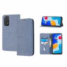 For Xiaomi Redmi Note 11E Woven Texture Stitching Magnetic PU Leather Phone Case(Grey) - 1