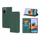 For Xiaomi Redmi 10 5G Woven Texture Stitching Magnetic PU Leather Phone Case(Green) - 1