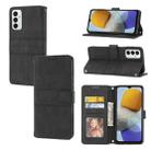 For Samsung Galaxy M23 / F23 5G Japanese Version Embossed Striped Magnetic Buckle Horizontal Flip Phone Leather Case(Black) - 1