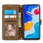 For Xiaomi Redmi Note 11E Embossed Striped Magnetic Buckle Horizontal Flip Phone Leather Case(Brown) - 4