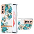 For Samsung Galaxy S21 5G Ring IMD Flowers TPU Phone Case(Blue Rose) - 1