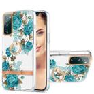 For Samsung Galaxy S20 FE / S20 Lite Ring IMD Flowers TPU Phone Case(Blue Rose) - 1