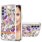 For Samsung Galaxy A13 4G Ring IMD Flowers TPU Phone Case(Purple Peony) - 1