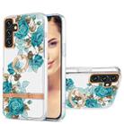 For Samsung Galaxy A13 5G Ring IMD Flowers TPU Phone Case(Blue Rose) - 1