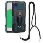 For Samsung Galaxy A03 Core Lanyard Mecha Armor Kickstand PC + TPU Phone Case(Green) - 1