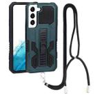 For Samsung Galaxy S22 5G Vanguard Lanyard Kickstand TPU + PC Phone Case(Green) - 1