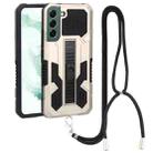 For Samsung Galaxy S22+ 5G Vanguard Lanyard Kickstand TPU + PC Phone Case(Gold) - 1