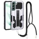 For Samsung Galaxy S22+ 5G Vanguard Lanyard Kickstand TPU + PC Phone Case(Silver) - 1